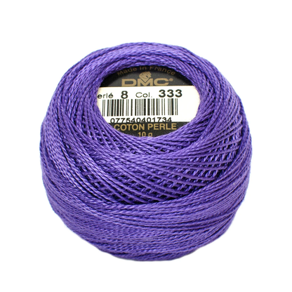 Pearl Cotton Balls No.8 Dark Blue Violet / Hilo Perlé No.8 Azul Violeta Oscuro Listones e Hilos DMC