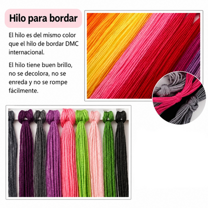 Kit Bordado Floral Heart Embroidery Kit 20cm
