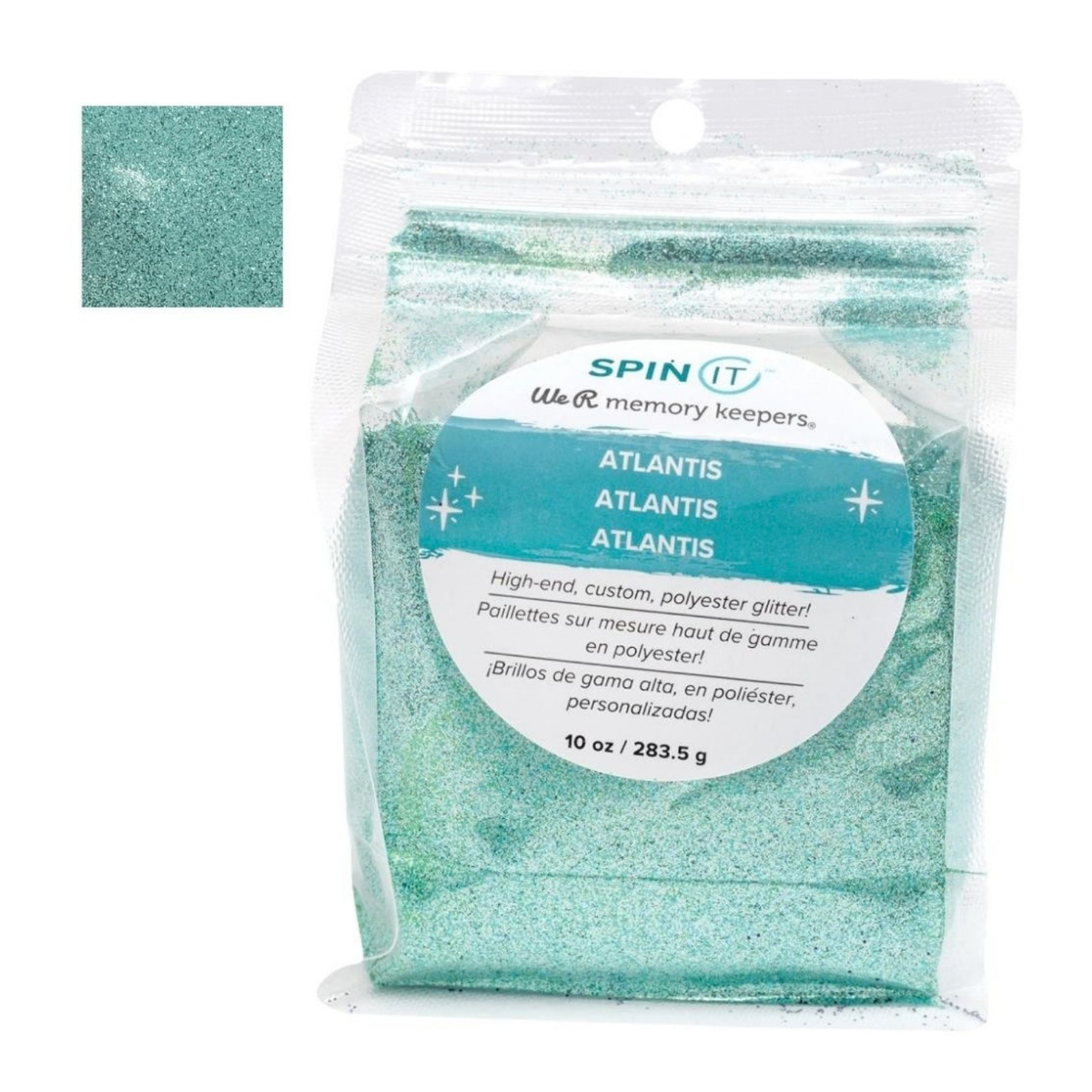 Spin It Extra Fine Glitter Atlantis / Diamantina Aqua Extra Fina Adornos / Embellishments We R Memory Keepers