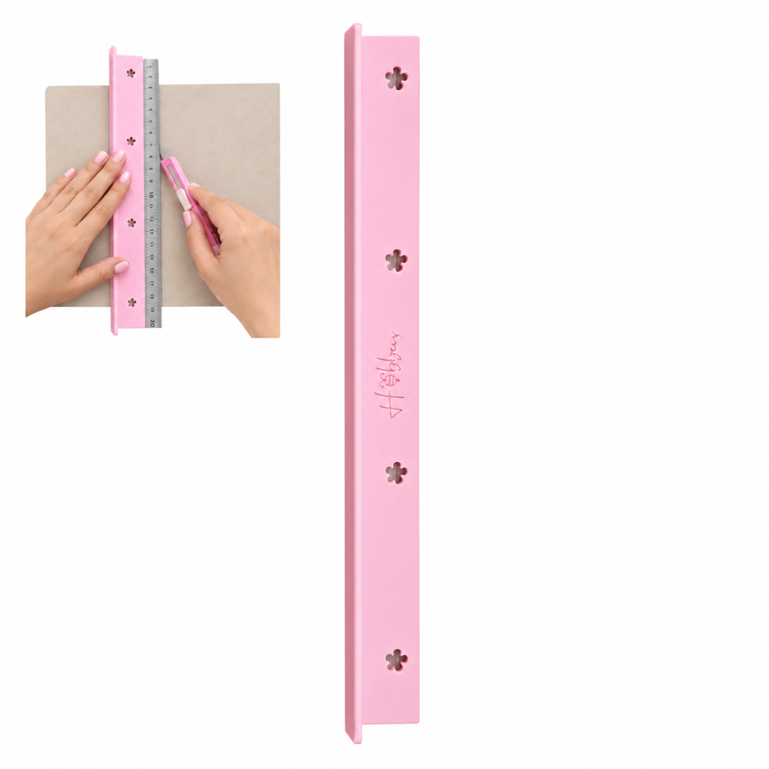 Guia Soporte Rosa para Regla 30 cm Herramientas Hobbees