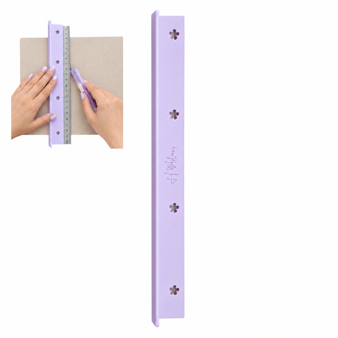 Guia Soporte Lila para Regla 30 cm Herramientas Hobbees