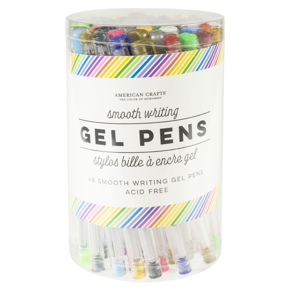 Office Gel Pens Tube / 48 Plumas Gel de Colores Colores y Plumones American Crafts