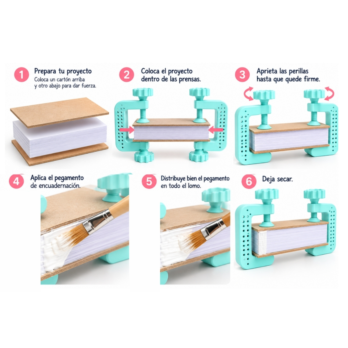 Set de 2 Prensas Aqua para Encuadernación con Pegamento Encuadernacion Hobbees