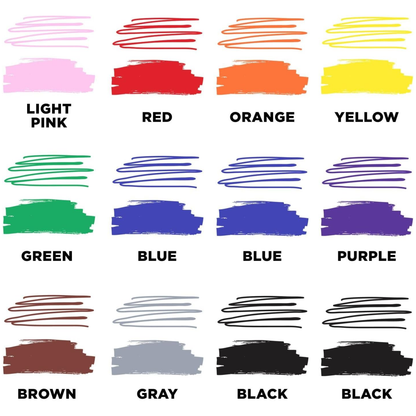 Ultimate Fabric Markers / 24 Marcadores de Tela Permanentes Rainbow Marcadores &amp; Plumones Tulip
