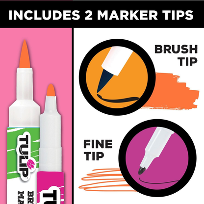 Ultimate Fabric Markers / 24 Marcadores de Tela Permanentes Rainbow Marcadores &amp; Plumones Tulip