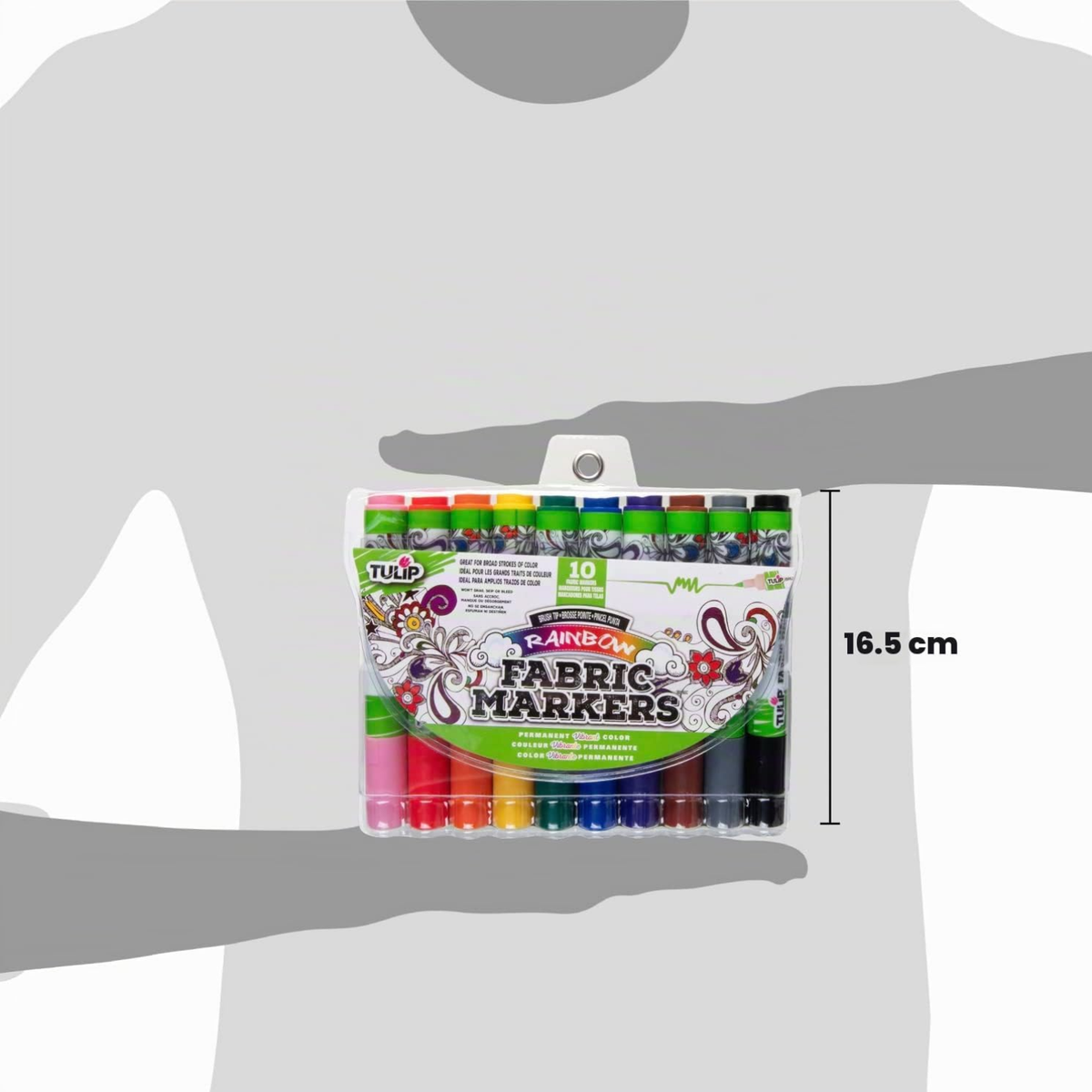 Permanent Fabric Markers / 10 Marcadores de Tela Punta de Pincel