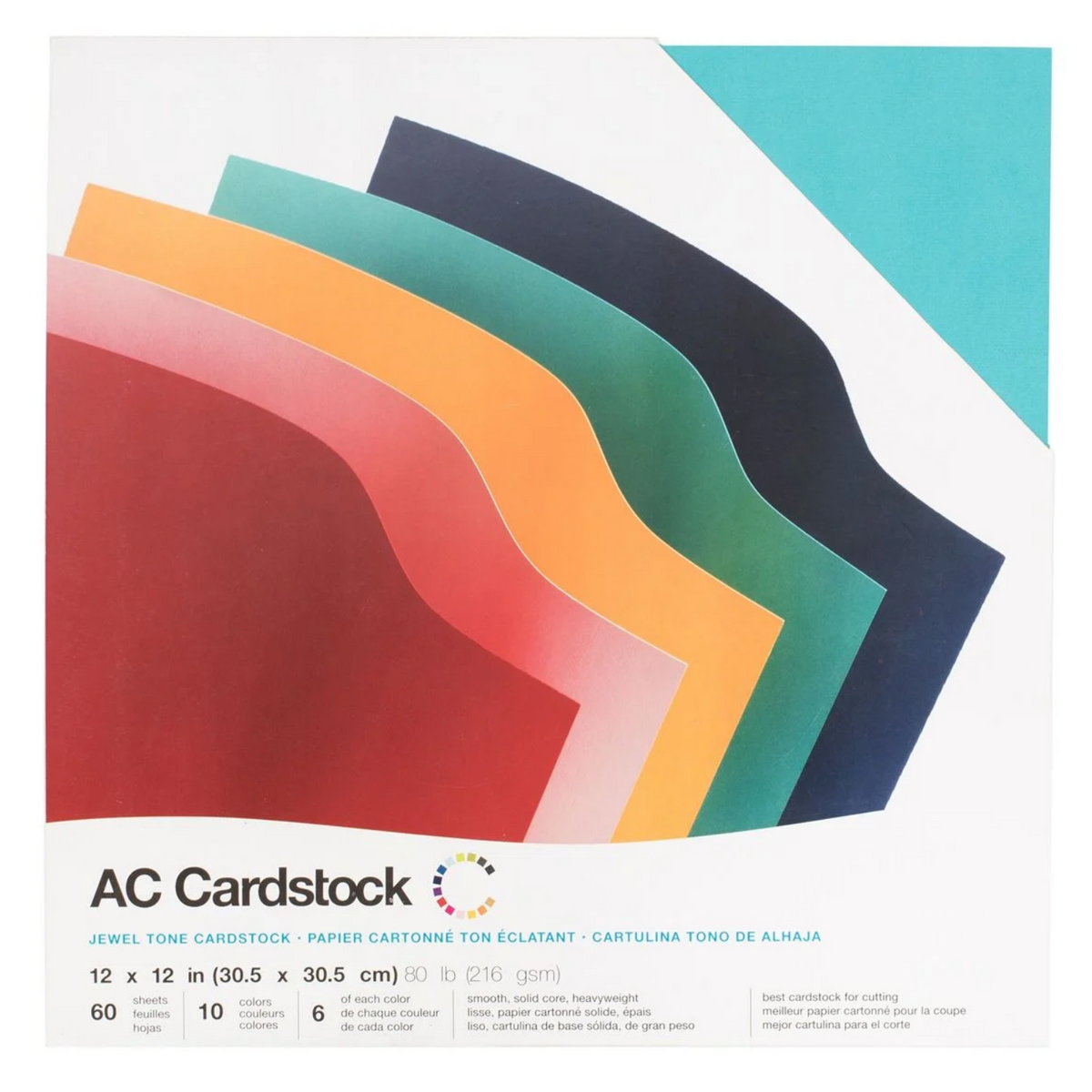Smooth Cardstock Jewel Tone / Hojas Cartulina Colores Joya 12"
