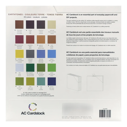 Variety Cardstock Earthtones / Hojas Cartulina Colores Tierra 12" hojas American Crafts