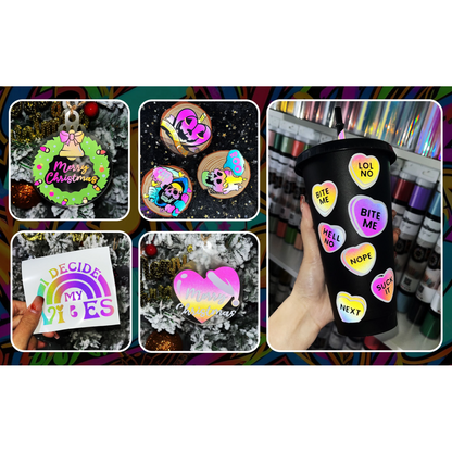 Rainbow Yellow Reflective Adhesive Vinyl / Vinil Amarillo Arcoíris Reflectante Viniles Teckwrap