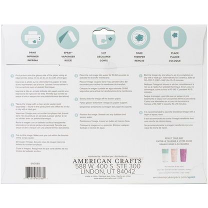 Spin It Water Slide Paper / Papel Transferible A4