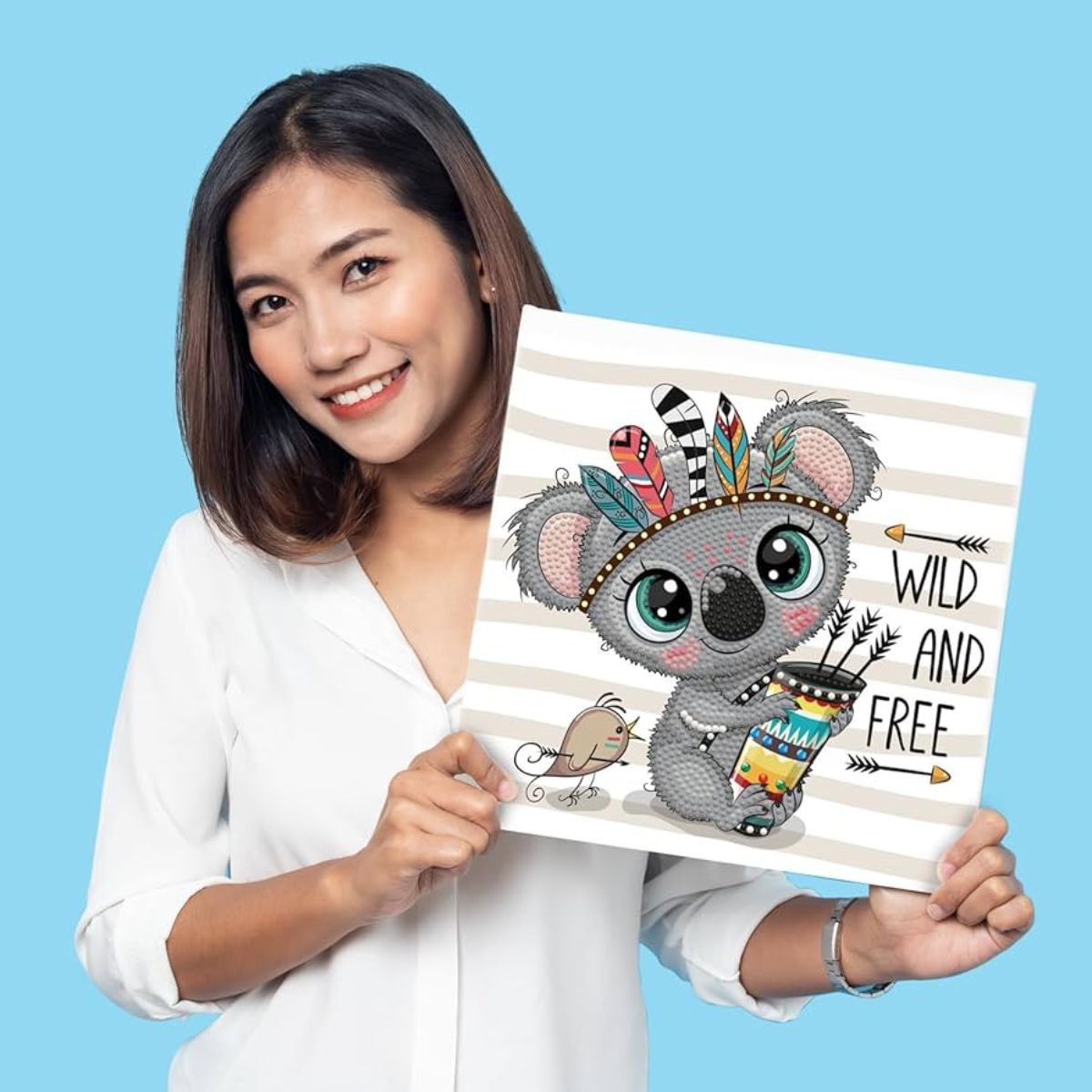 Art Box Kit Wild &amp; Free / Pintura con Diamantes Koala Pintura Dimensional Diamond Dotz