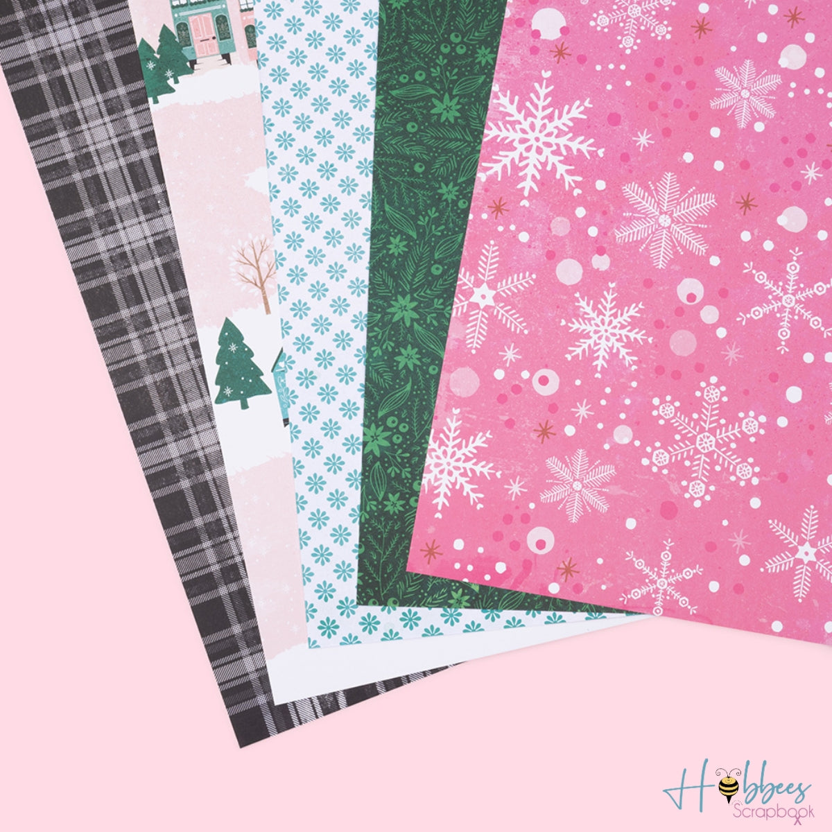 Peppermint Kisses Paper Pad 6"  / Block de Papel Navideño Doble Cara Papel Vicki Boutin