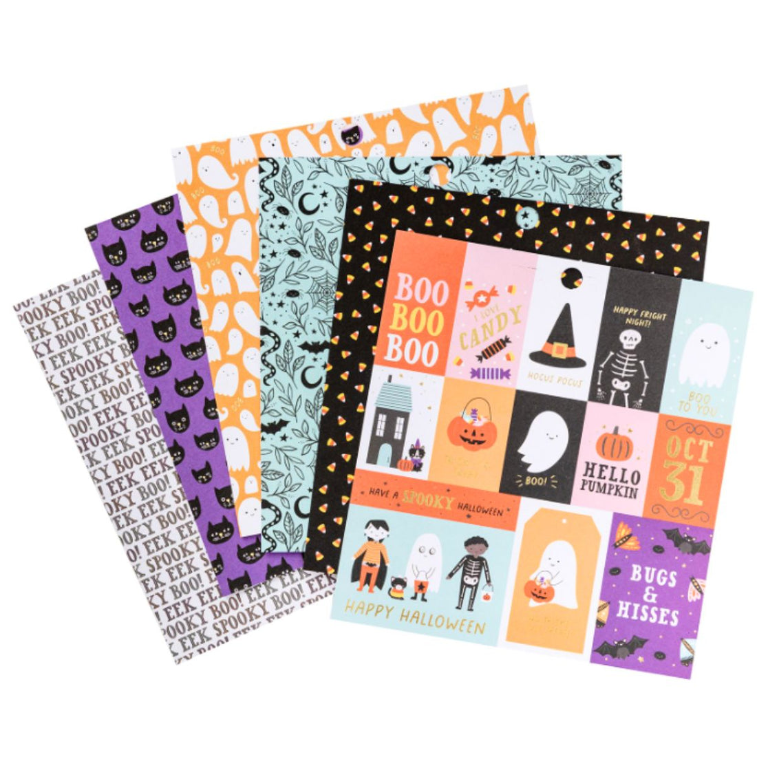 Cardstock Stack Happy Haunts Copper Foil 6" / Cartulina Doble Cara Happy Haunts Albumes DCWV