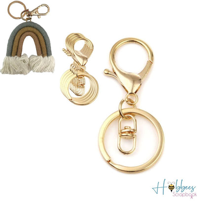 5pz Herraje para Llaveros color Dorado Accesorios Hobbees