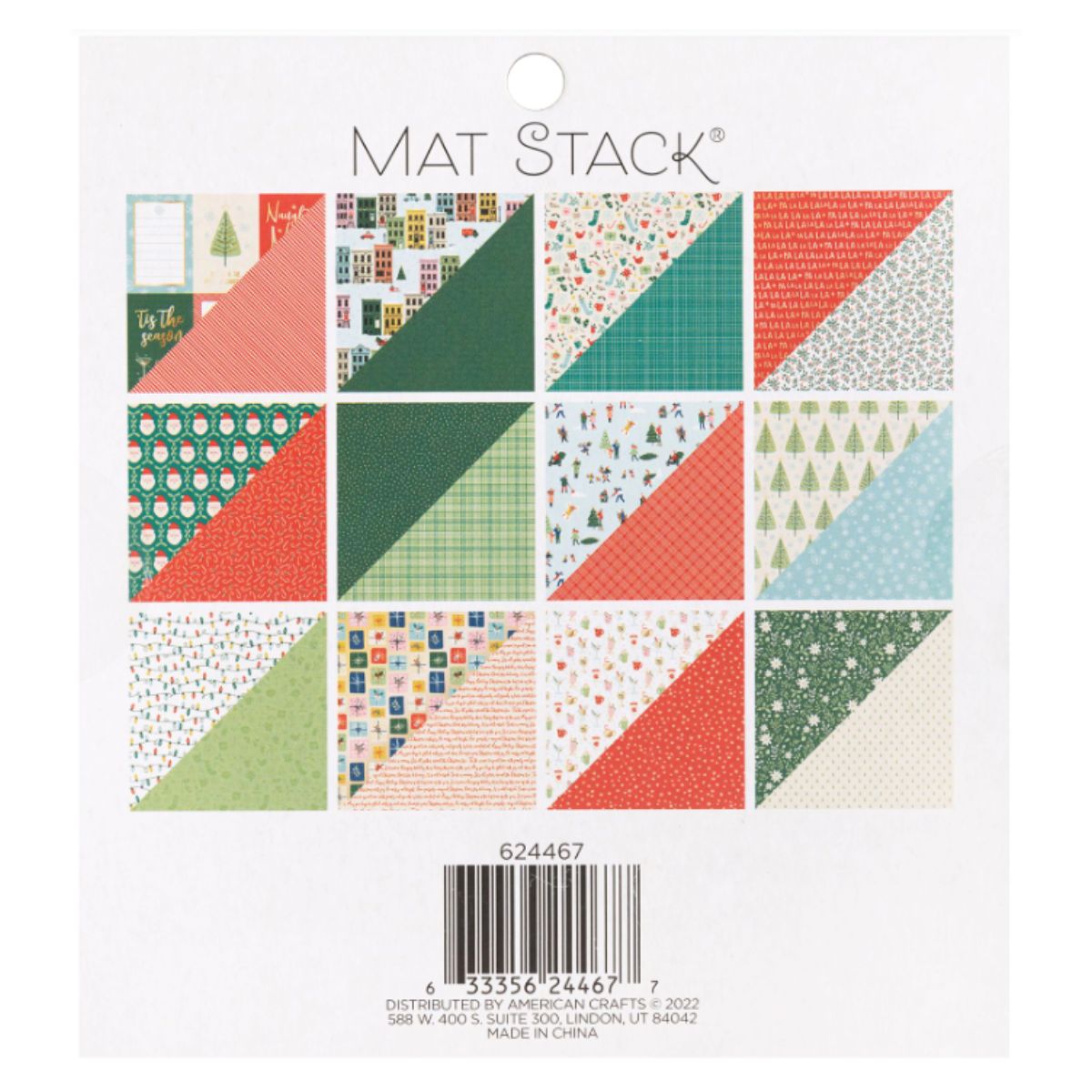 Cardstock Stack Holiday Delight 6" / Cartulina Doble Cara Holiday Delight Con Foil Papel DCWV