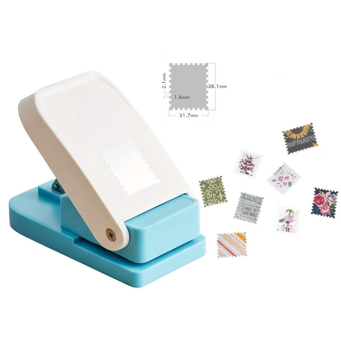 Perforadora Tipo Sello o Timbre Postal Grande Perforadoras Hobbees