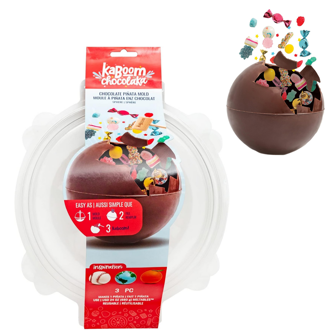 Chocolate Piñata Mold Ball / Molde para Piñata de Pelota Grande de Chocolate Repostería American Crafts