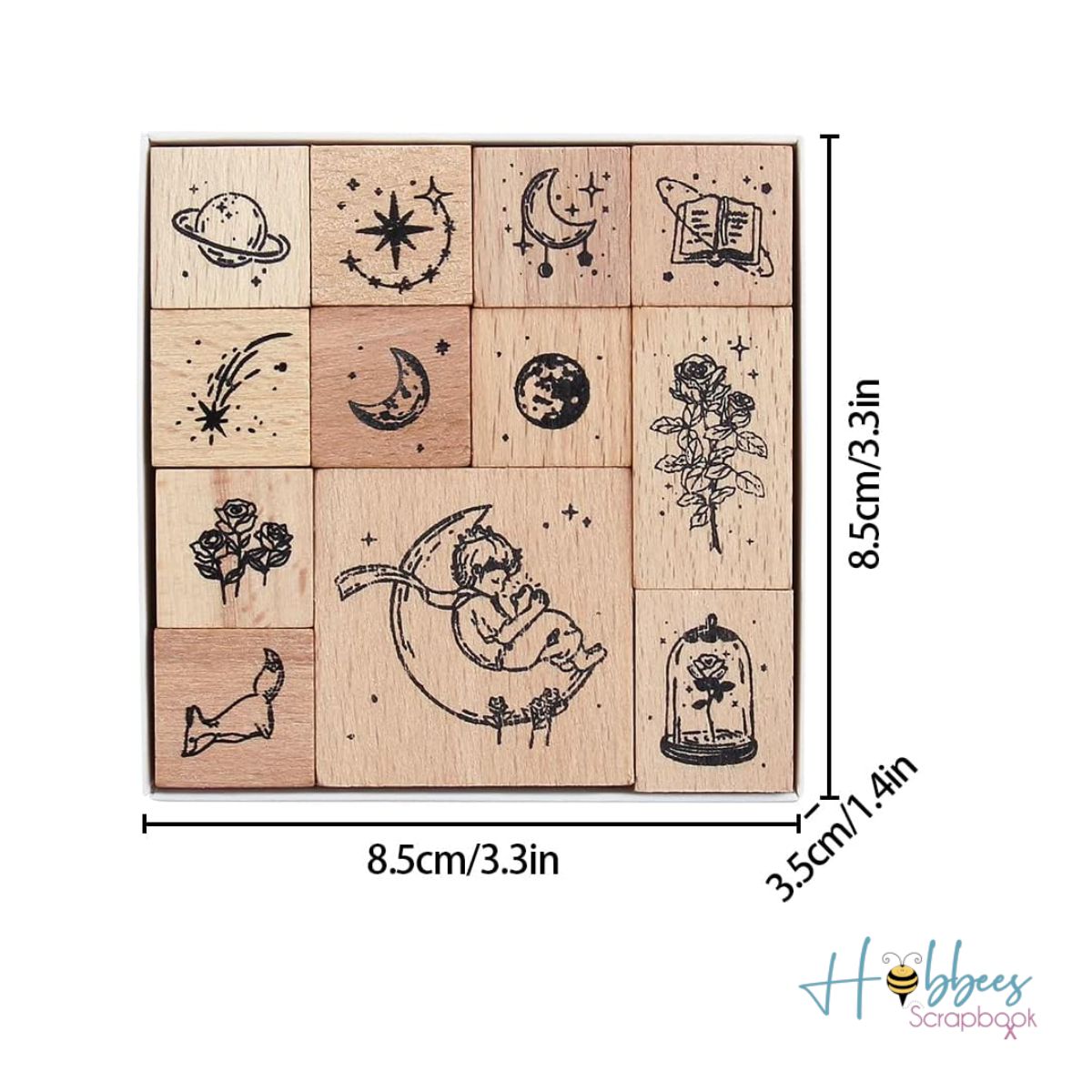 Wooden Rubber Stamps Little Prince  / Sellos de Goma El Principito Descontinuado Mr Paper