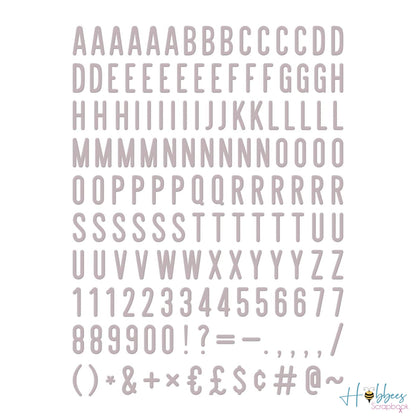 Letter Pack Letterboard-Gray  / Letras Mayusculas Color Gris  Para Tablero 2" Tableros DCWV