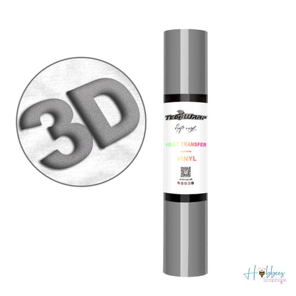Silver Puff Heat Transfer Vinyl / Vinil Termoadhesivo 3D Plata Viniles Teckwrap