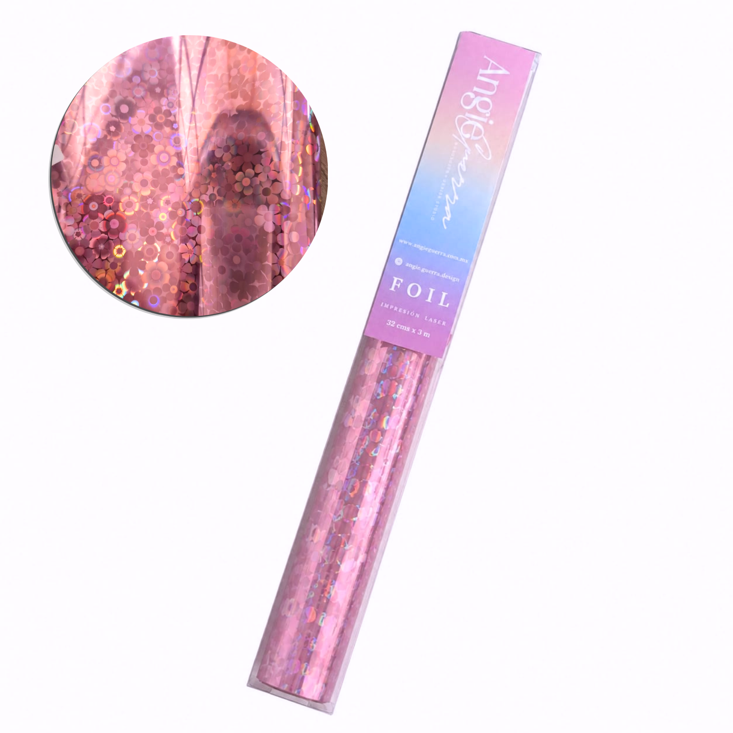 Foil Para Tinta Pink Flower 3m