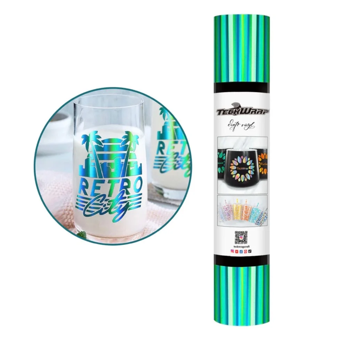 BF Holo Emerald Green Vinyl / Vinil Sin Burbujas Verde Esmeralda Holográfico Viniles Teckwrap