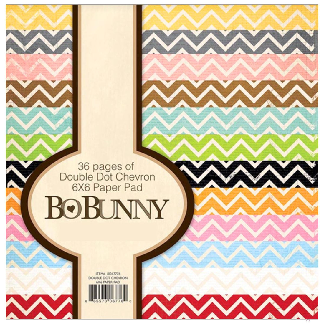 Double Dot Chevron Paper Pad 6" / Block de Papel de Colores Zig Zag Papel BoBunny