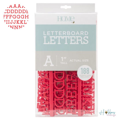 Letterboard Letters 1" / Letras Rojas para Tablero Tableros DCWV