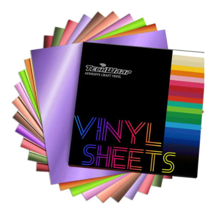 Bubble Free Mirror Chrome Sheets Pack / 14 Hojas de Vinil Adhesivo Cromado Metálico Descontinuado Teckwrap