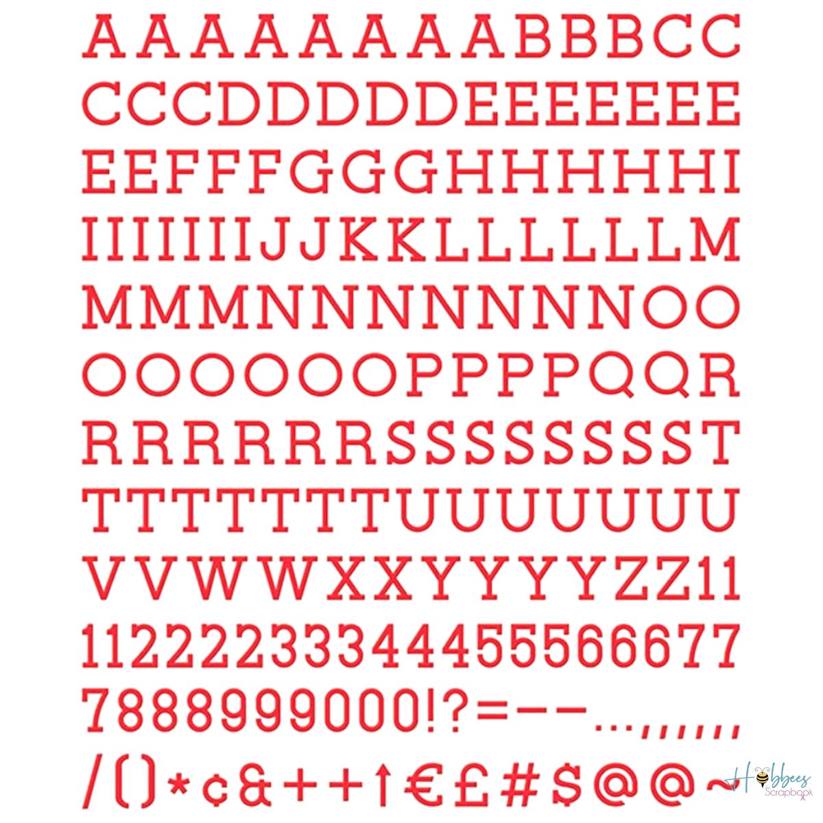 Letterboard Letters 1" / Letras Rojas para Tablero Tableros DCWV