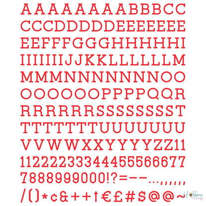 Letterboard Letters 1" / Letras Rojas para Tablero Tableros DCWV