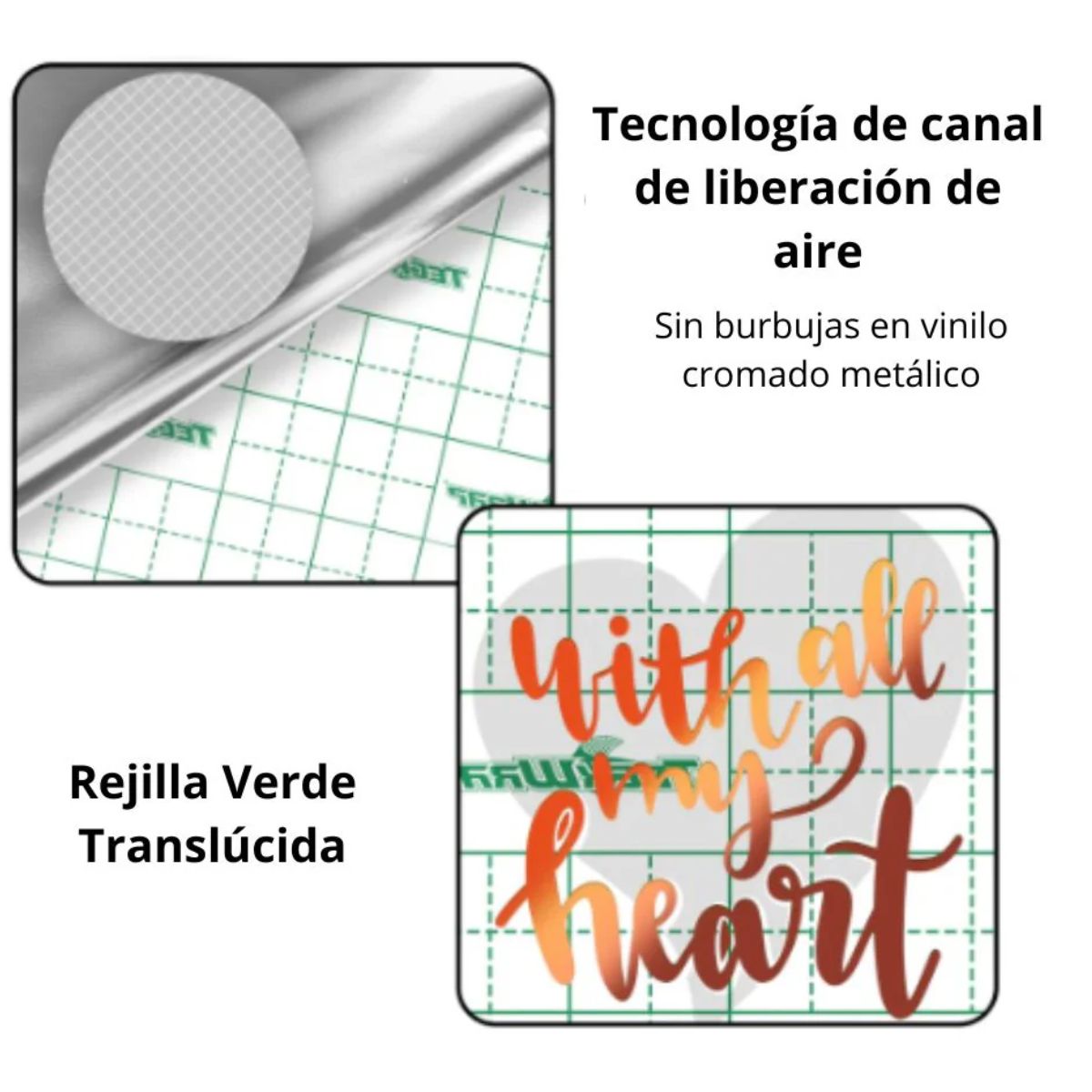 Bubble Free Mirror Chrome Sheets Pack / 14 Hojas de Vinil Adhesivo Cromado Metálico Descontinuado Teckwrap