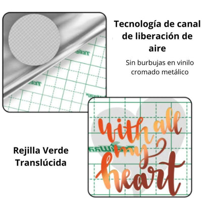 Bubble Free Mirror Chrome Sheets Pack / 14 Hojas de Vinil Adhesivo Cromado Metálico Descontinuado Teckwrap