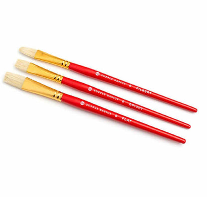 Oil Paint Hoghair Brushes / Pinceles de Pelo de Cerdo para Óleo Pinceles y Brochas Art Supply Basics