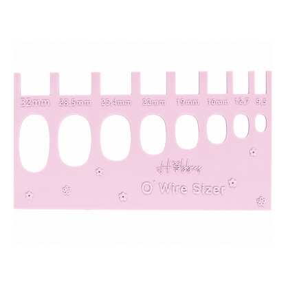 Guía Selector De Arillos Rosa O-Wire Sizer Encuadernacion Hobbees