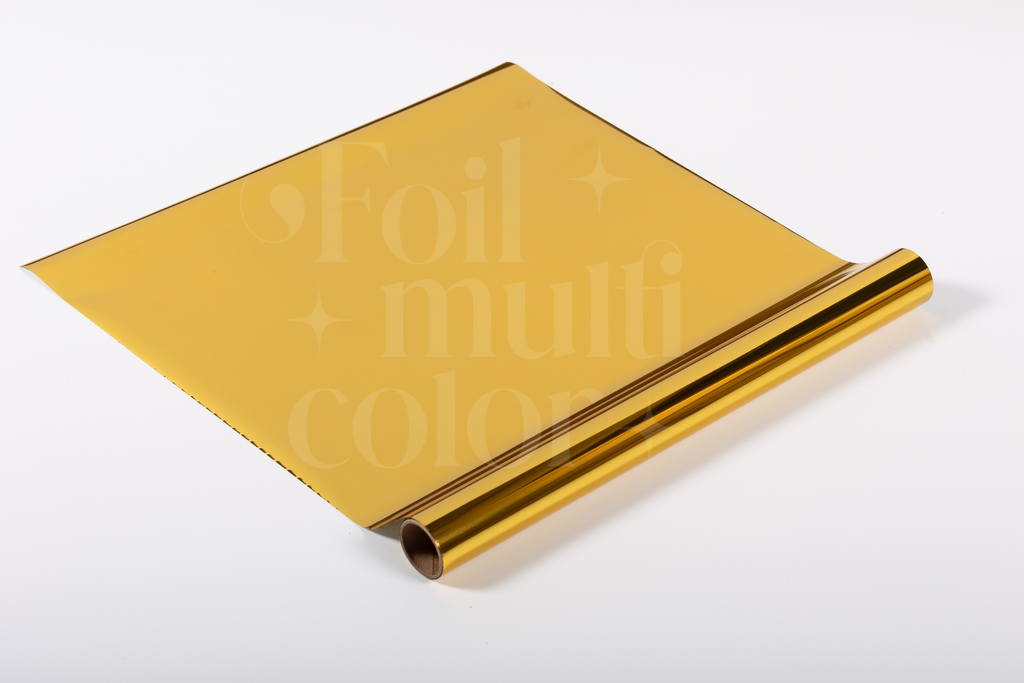 Rollo de Papel Metalizado Dorado Foil Foil Multicolor