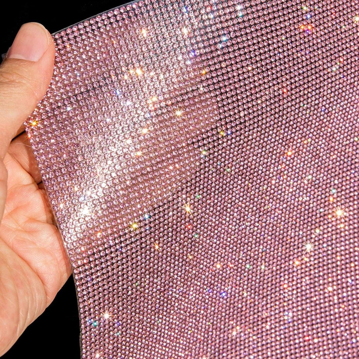 Hoja de Cristales Autoadhesiva Color Rosa Adornos / Embellishments Hobbees