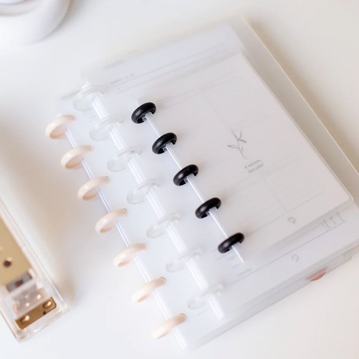 Journelle Discos para Encuadernación Color Blanco Ártico Discos para Planners Angie Guerra &amp; Hobbees