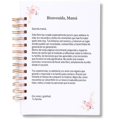 Archivo para Imprimir Diario Guiado de Recuerdos Mamá, Cuéntame Tu Historia Archivo Digital Hobbees
