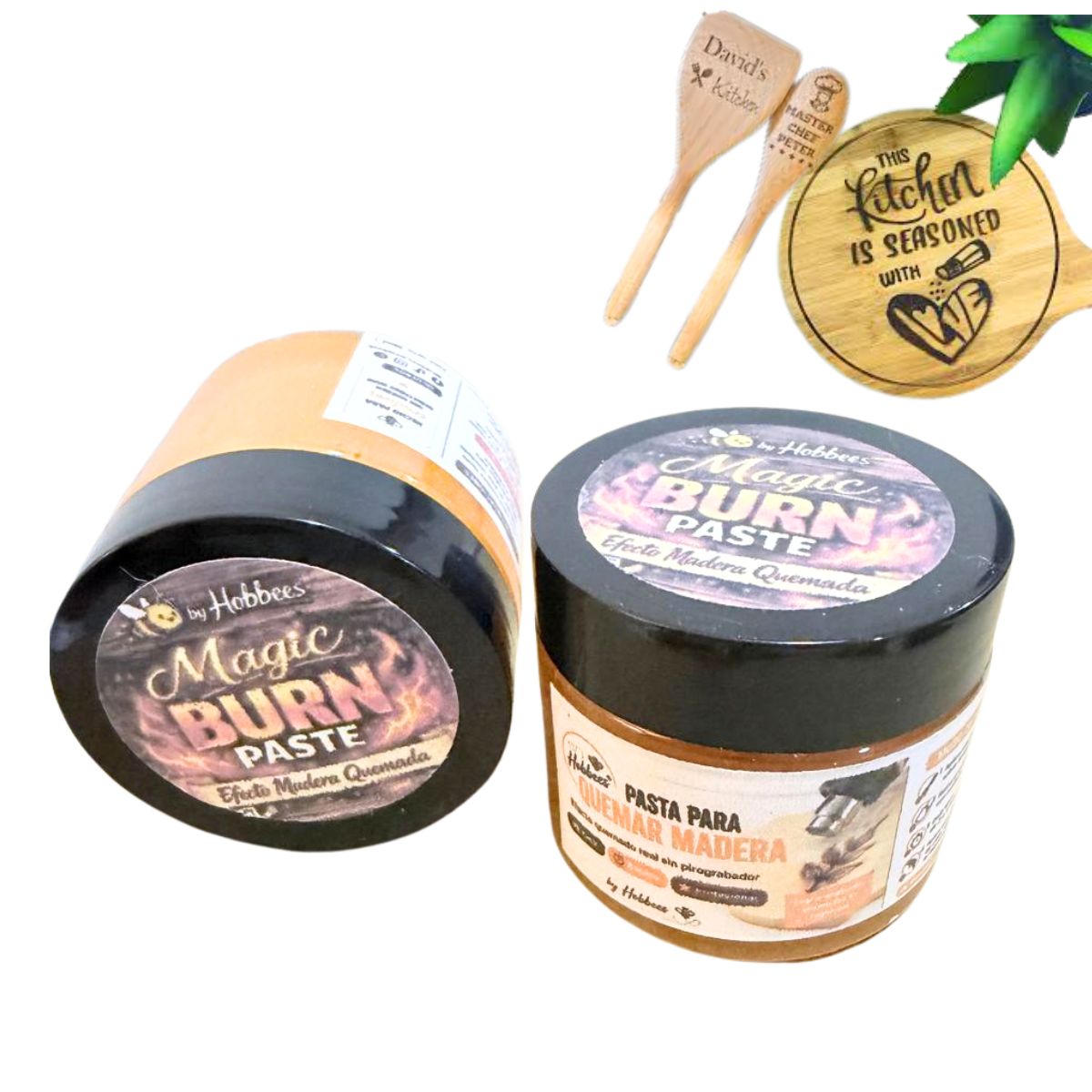 Magic Burn Paste / Pasta para Quemar Madera Tipo Pirograbado Pastas Texturizadoras y Medios Mixtos Hobbees