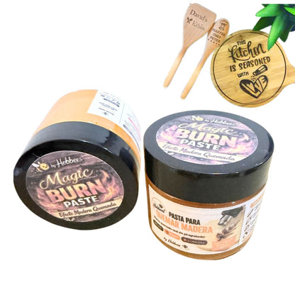 Magic Burn Paste / Pasta para Quemar Madera Tipo Pirograbado Pastas Texturizadoras y Medios Mixtos Hobbees