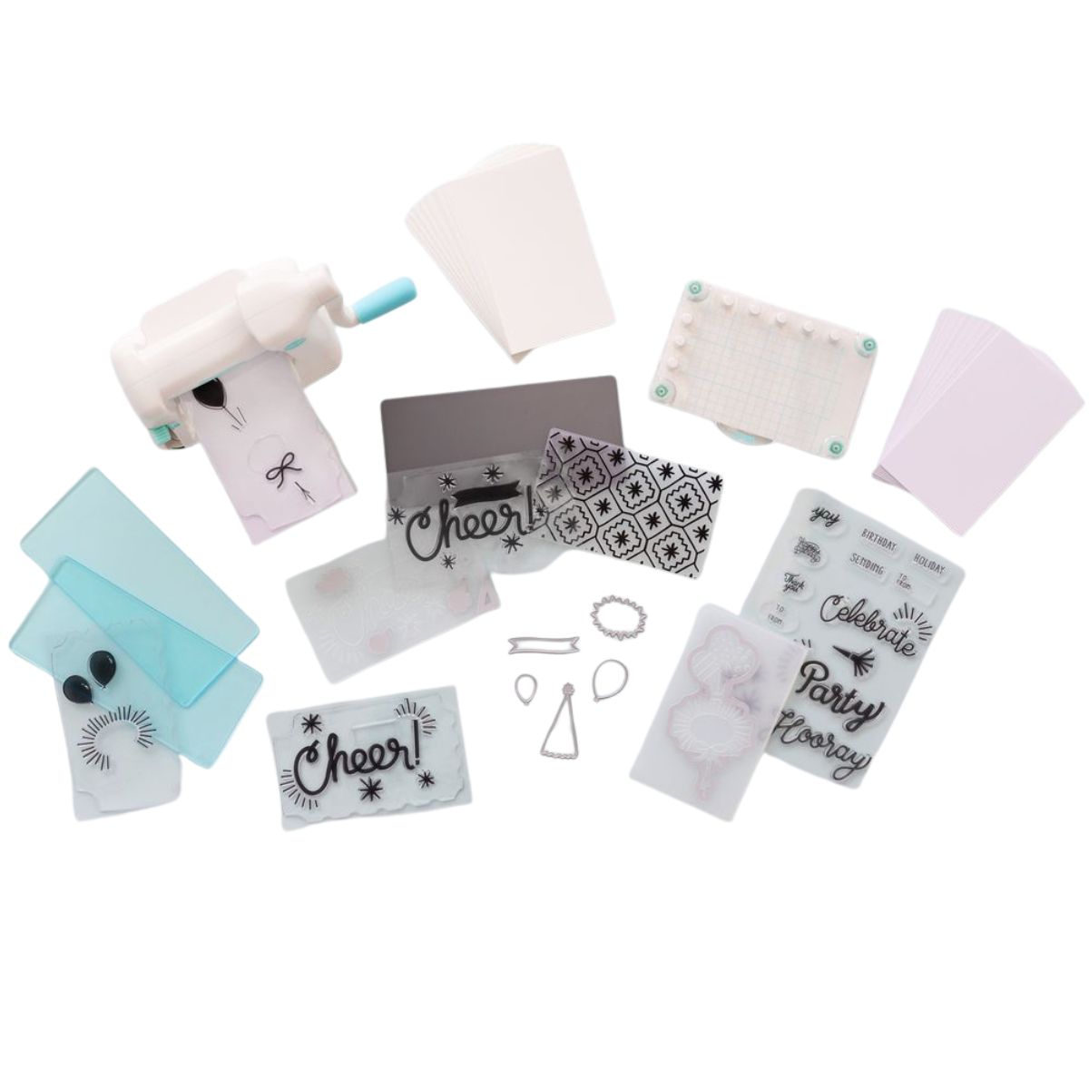 Mini Evolution Machine &amp; Stamping Kit / Máquina de Troquelado, Repujado y Sellado 82 pz Suajadoras / Troqueladoras We R Memory Keepers