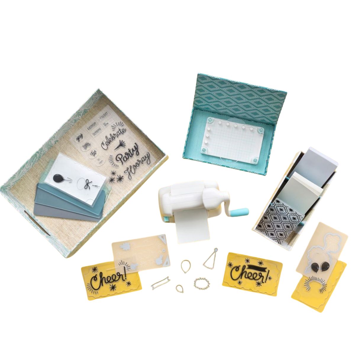 Mini Evolution Machine &amp; Stamping Kit / Máquina de Troquelado, Repujado y Sellado 82 pz Suajadoras / Troqueladoras We R Memory Keepers