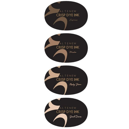 Coffee Break Crisp Dye Ink Oval Set / 4 Cojines de Tinta Cafés Descontinuado Altenew