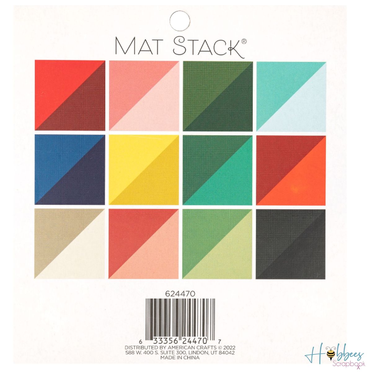 Cardstock Mat Stack / Block Cartulina de Colores Doble Cara 6" Papel DCWV