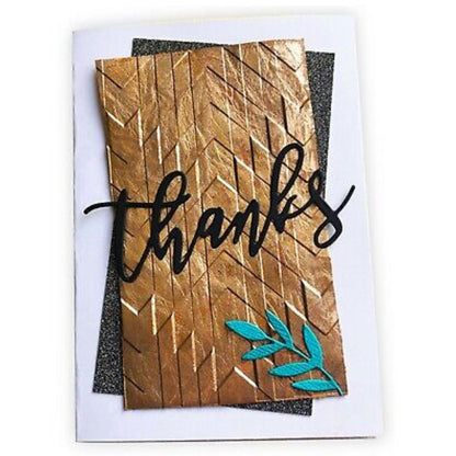 3D Textured Impressiones Staggered Chevron / Folder de Grabado Chevron Escaladado Descontinuado Sizzix