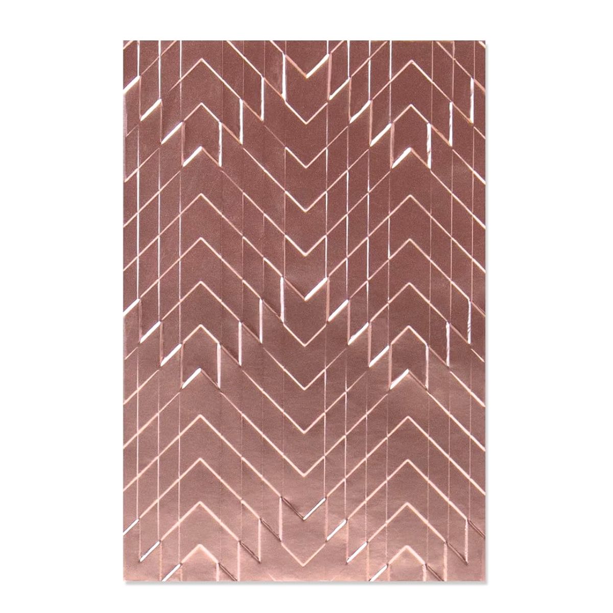 3D Textured Impressiones Staggered Chevron / Folder de Grabado Chevron Escaladado Descontinuado Sizzix