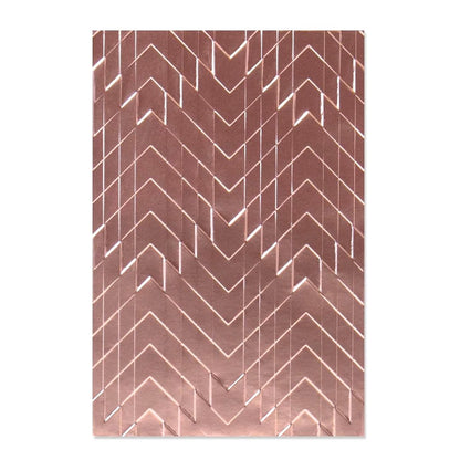 3D Textured Impressiones Staggered Chevron / Folder de Grabado Chevron Escaladado Descontinuado Sizzix