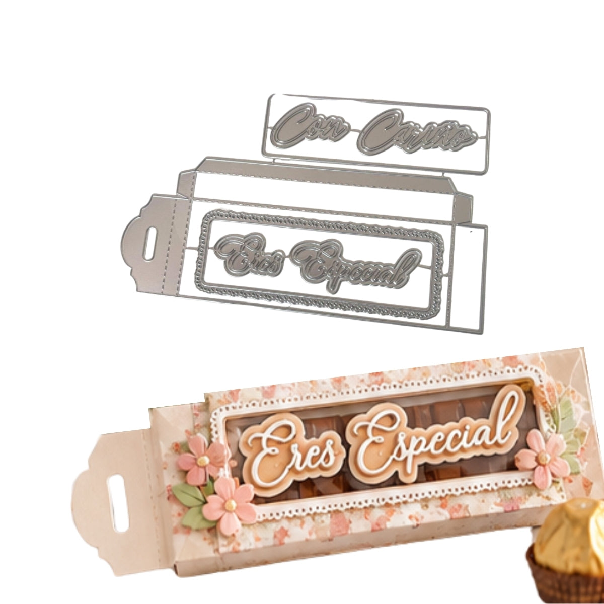 Suaje de Cajitas para Chocolate Dados de Corte / Suajes / Troqueles Hobbees