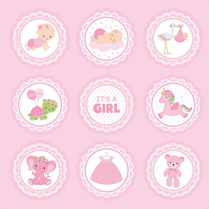 Baby Girl Cardstock Pack 6" / Paquete de 24 Hojas de Cartulina Pequeño Milagro Niña Papel Little Birdie